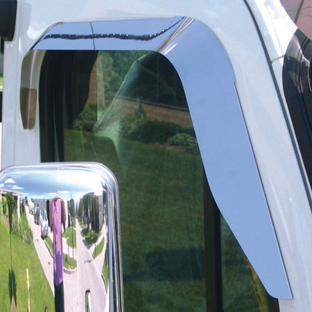 Freightliner Cascadia 2008-2017 stainless steel door window shade - PAIR