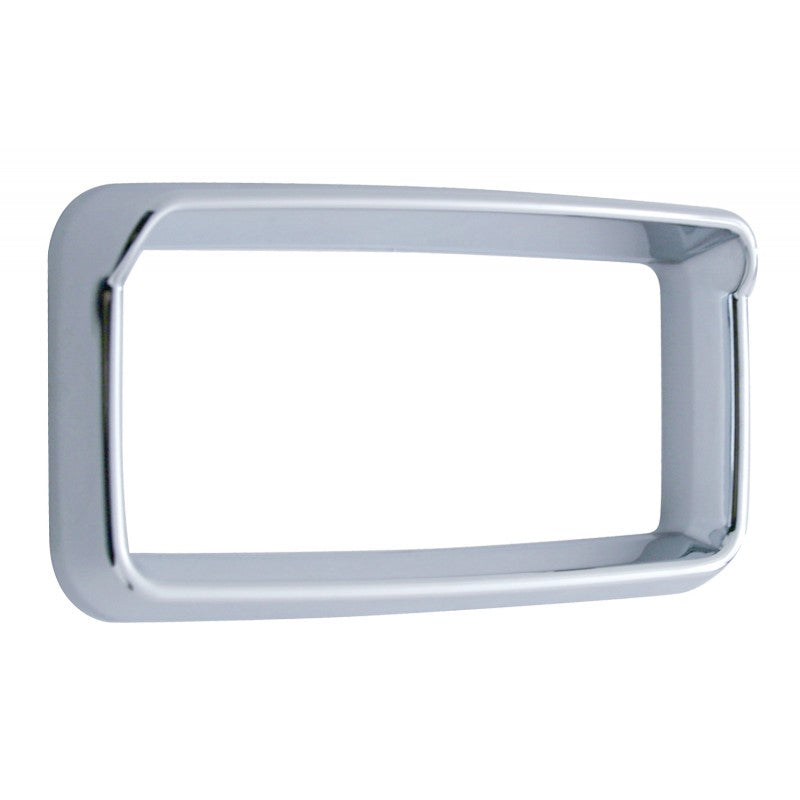 Peterbilt 386/389 chrome plastic center dash instrument bezel w/visor