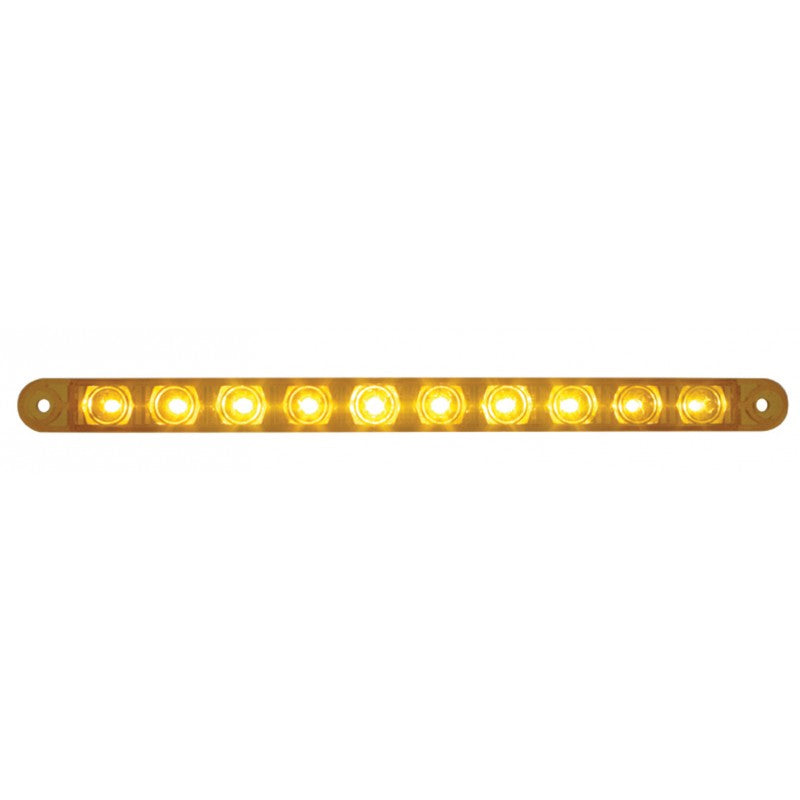 Amber thin 9" long 10 diode LED turn signal light bar