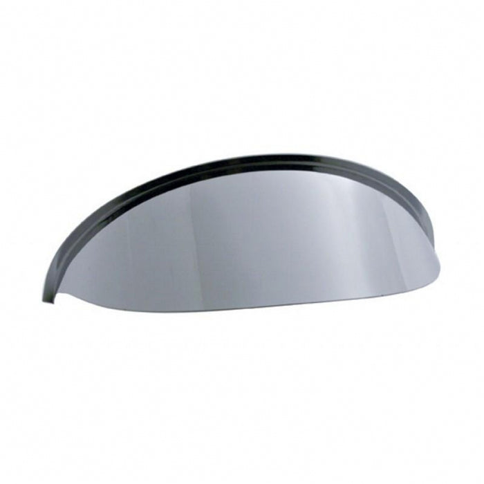5-3/4" diameter dual round headlight stainless steel visor