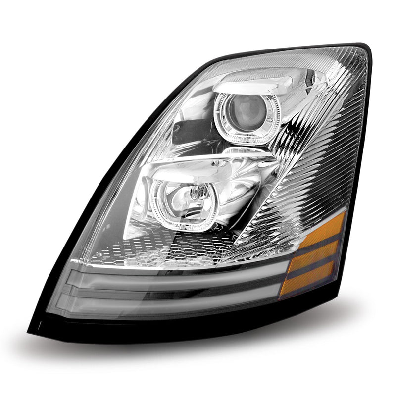 Volvo VNL 2003-2017 halogen headlight assembly w/LED running light/turn signal