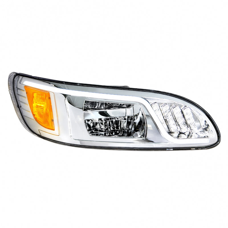 Peterbilt 386/387 projection-style ALL LED headlight w/turn signal/position bar