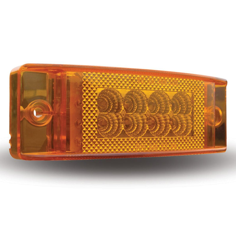 Amber 2" x 6" rectangular 24 diode LED marker light
