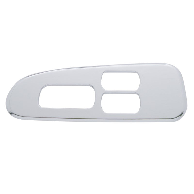 Peterbilt 386/389 chrome plastic door control switch panel - driver's side, 3 switch holes