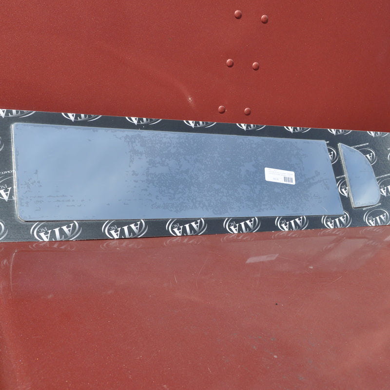 International Prostar stainless steel 6" chopped look trim - PAIR, for trucks with NON-sealed vent window