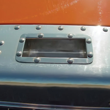 Peterbilt stainless steel hood pocket grab handle