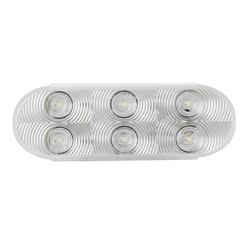 "Highway Series" White oval 6 diode LED reverse light