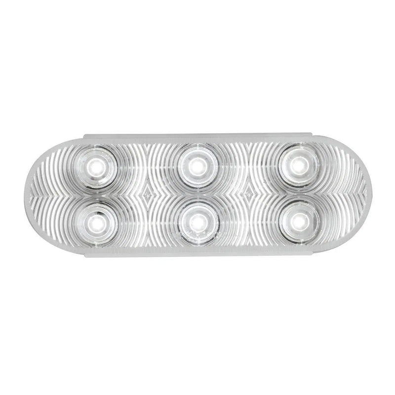 "Highway Series" White oval 6 diode LED reverse light