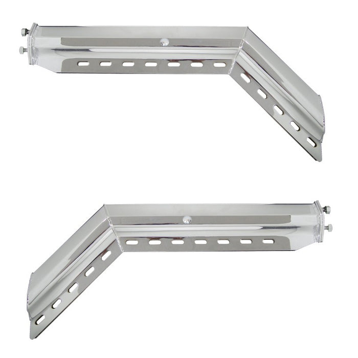 Heavy duty angled stainless steel mudflap hangers - PAIR