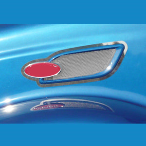 Peterbilt 386 stainless steel air intake grill surround ONLY - PAIR