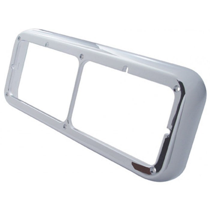 Chrome plastic dual rectangular headlight bezel