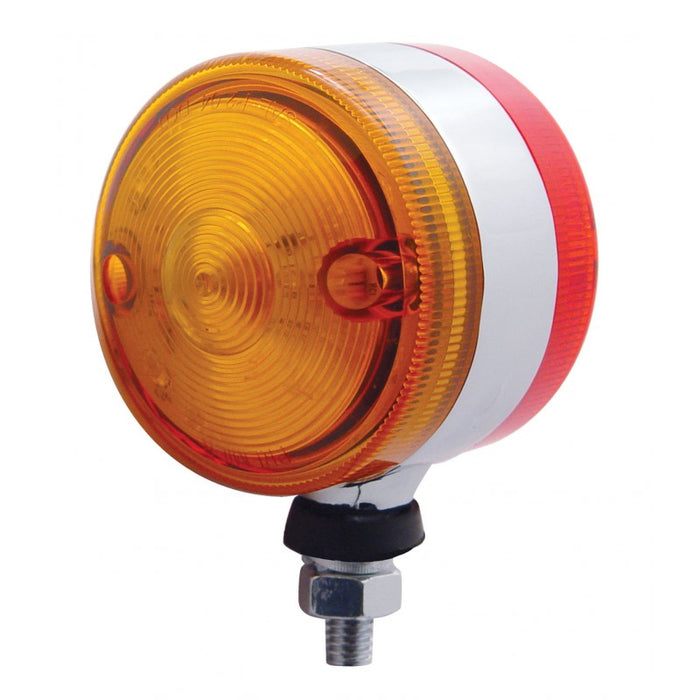 Amber/Red 3" round 15 diode LED turn signal pedestal light