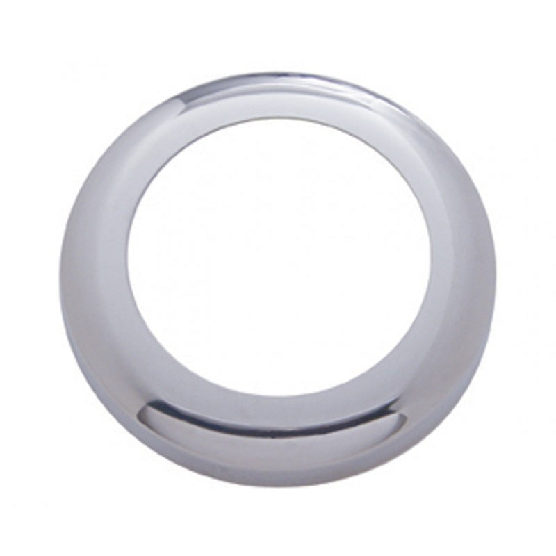 2" round stainless steel light bezel