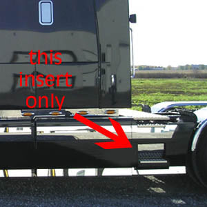 Volvo 2003-2005, all models, stainless steel rear step insert - PAIR