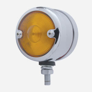 3" round chrome plastic bezel for LED pedestal light - No Visor