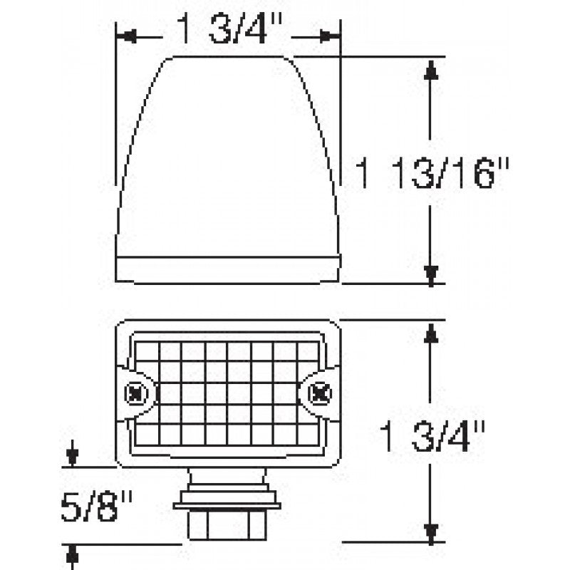 Red 4 diode LED "hot rod" style turn signal light