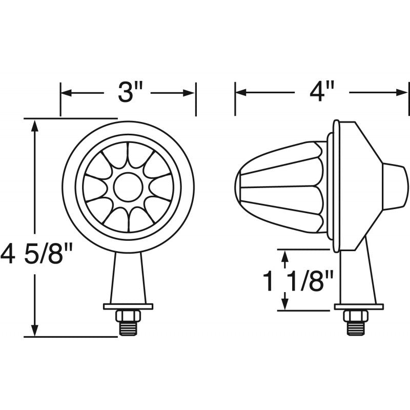 Amber 11 diode LED honda marker light w/1-1/8" post