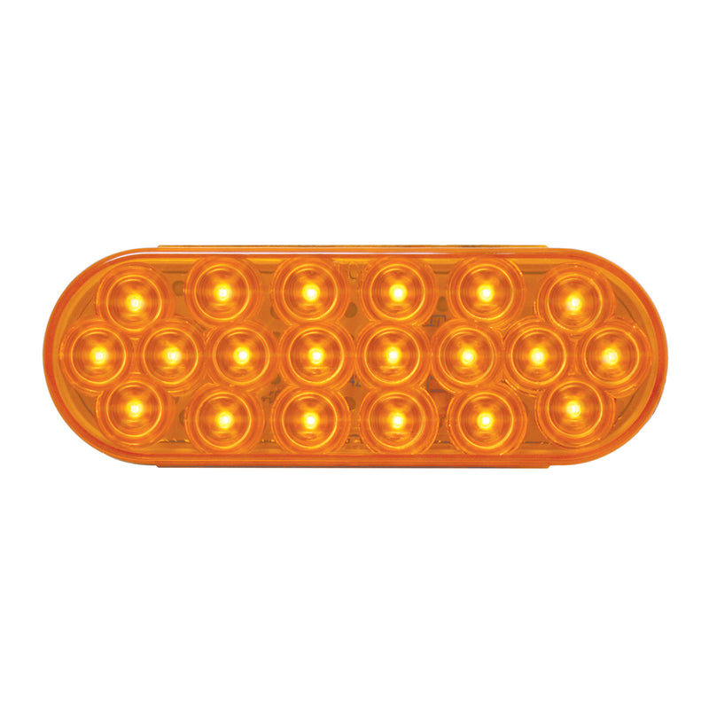 "Fleet" Amber oval 20 diode LED turn signal light
