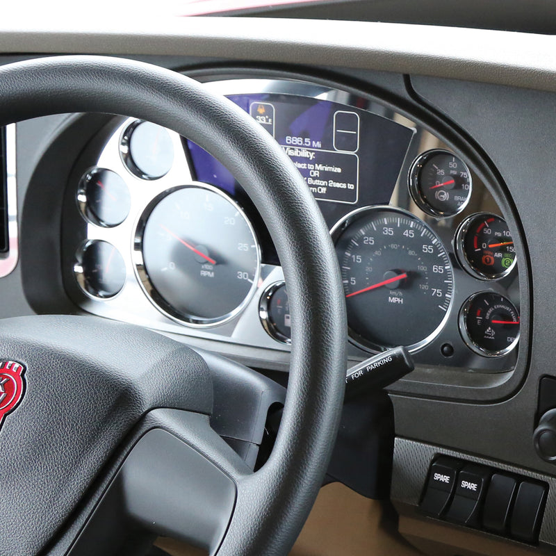 Kenworth T680/T880 stainless steel main gauge cluster trim