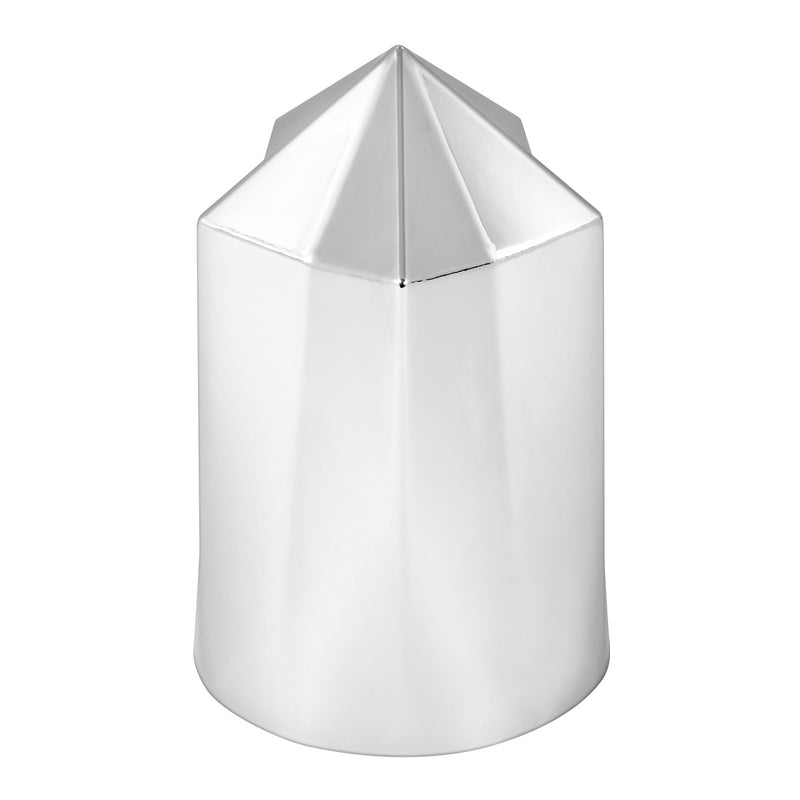 "Pointed Star" 33mm chrome plastic screw-on lugnut cover - SINGLE