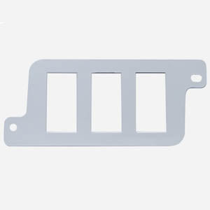 Freightliner Century/Columbia chrome plastic left lower bottom dash panel w/3 switch holes