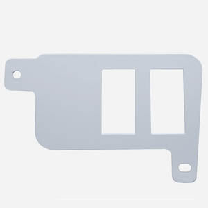 Freightliner Century/Columbia chrome plastic right lower bottom dash panel w/2 switch holes