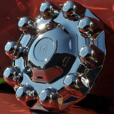 Alcoa chrome plastic one-piece snap on front axle cover for 33mm lug nuts