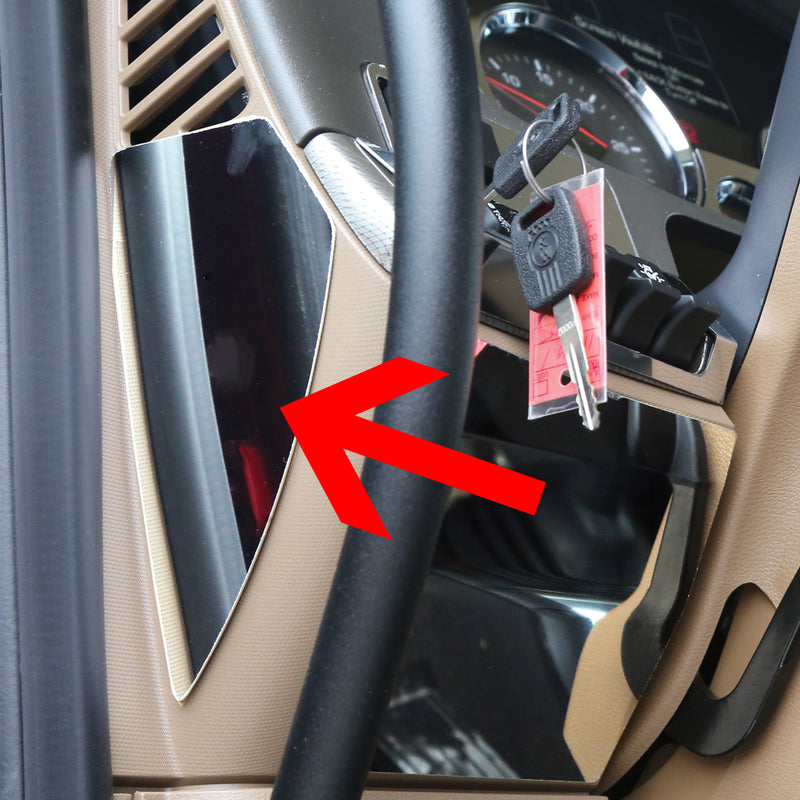 Kenworth T680/T880 stainless steel driver's side end dash trim