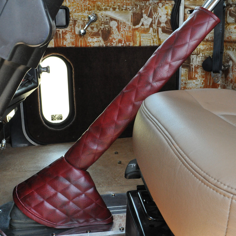 30" quilted vinyl gear shift tower cover and boot