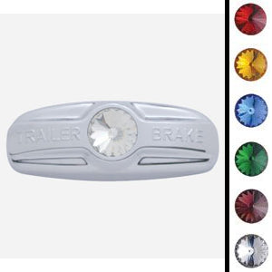 Freightliner Century chrome plastic trailer brake handle cover w/jewel