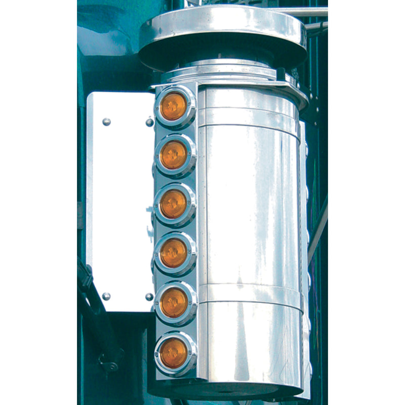 Freightliner Nelson front air cleaner brackets w/12 round 2" light holes