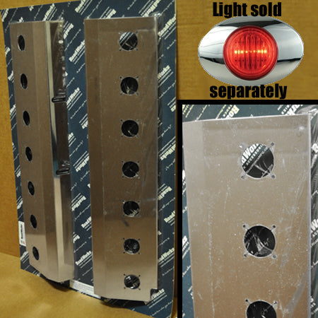 Kenworth 15" Donaldson rear air cleaner brackets w/14 Panelite M3 light holes - PAIR