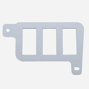 Freightliner Century/Columbia chrome plastic right lower bottom dash panel w/3 switch holes