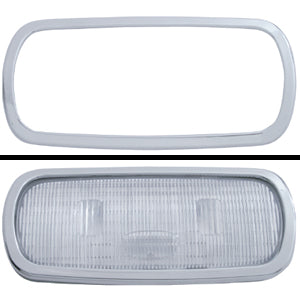 Peterbilt 386/389 chrome plastic oval dome light trim