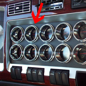 Lifetime Kenworth T660/W900 2006+ chrome plastic push-in small gauge bezel