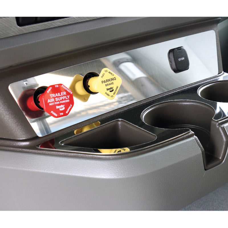 Kenworth T680/T880 stainless steel air valve/lighter trim