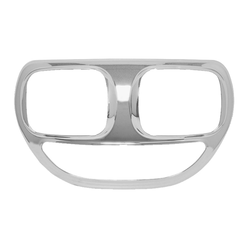 Peterbilt 386/389 chrome plastic center cab dome light trim w/3 holes