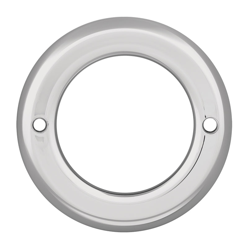 2.5" round chrome plastic light bezel