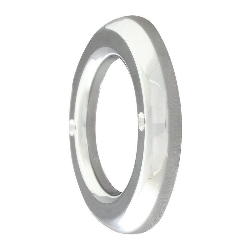 2.5" round chrome plastic light bezel