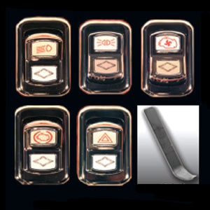 Rockwood Peterbilt 386/389 2006+ chrome plastic actuator cover starter kit