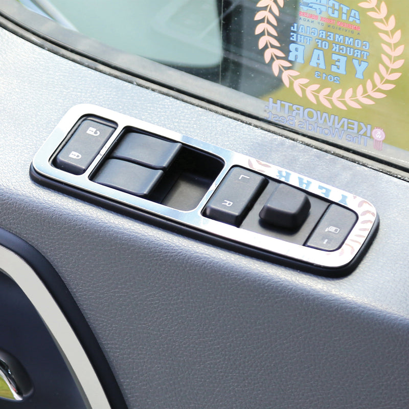 Kenworth T680/T880 stainless steel power window trim w/heat and moto mirror cutouts