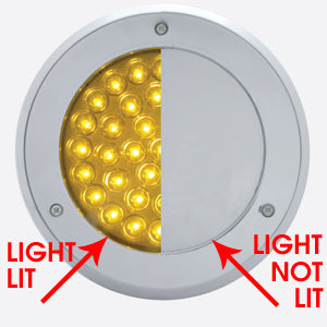 4" round chrome plastic light bezel w/shine-through mirror coating