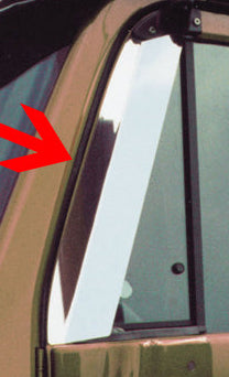 Freightliner Century/Columbia stainless steel door window air deflectors - PAIR