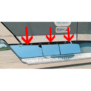 Freightliner Century/Columbia 1997-2000 stainless steel scuff panel