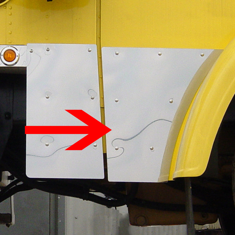 Freightliner Classic XL stainless steel blank hood extensions - PAIR