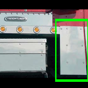 Freightliner Classic stainless steel blank cowl extensions - PAIR