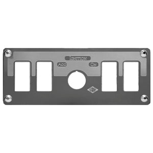 Rockwood Kenworth "Ignition Key" stainless steel switch plate - Four Rocker Switch Holes