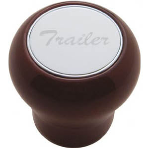 Large wood screw-on type air brake valve knob - Trailer