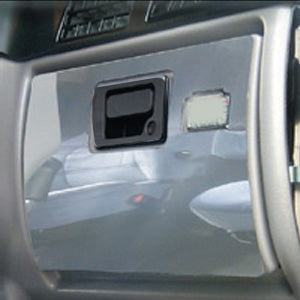 Peterbilt 2001-2005 stainless steel glove box cover w/American Class logo cutout