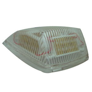 Amber 42 diode LED Kenworth-style rectangular cab light - CLEAR lens